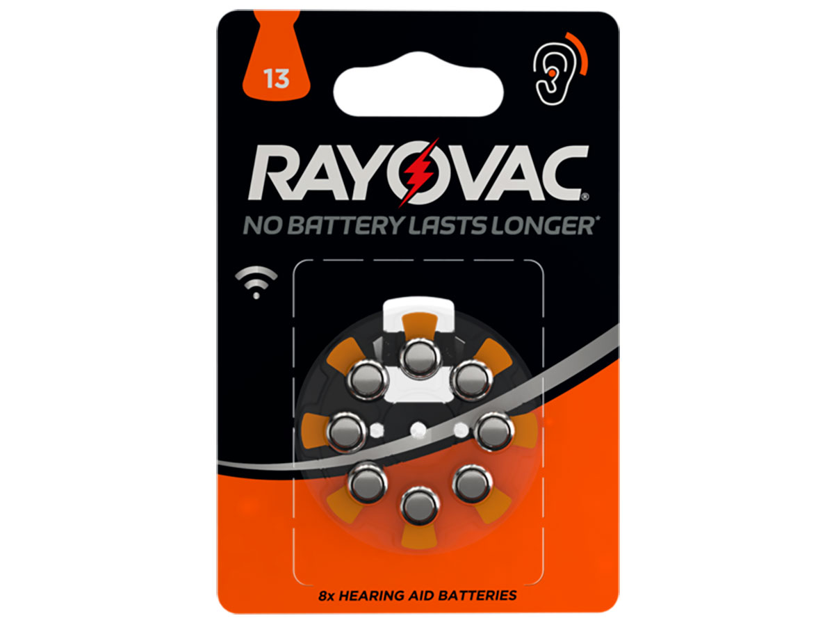 Rayovac 13AU - Pila Botón para Audífono - 8 Pilas - 5000252003786