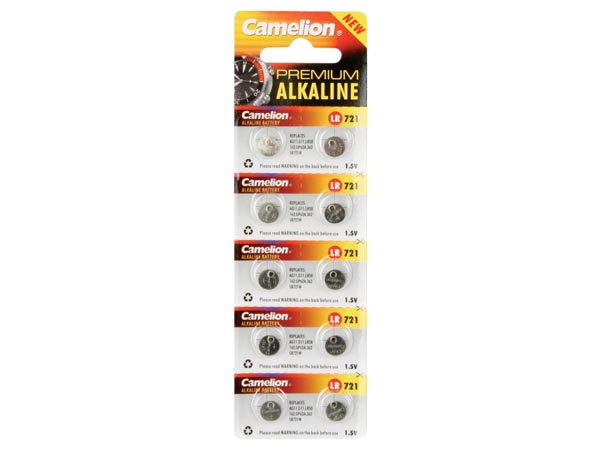 Camelion LR721 - AG11 - D362 - SR58 - 1.5 V Alkaline Button Cell Battery