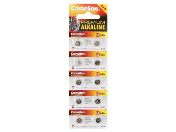 Camelion LR626 - AG4 - D377 - Pilha Botão Alcalina 1,5 V