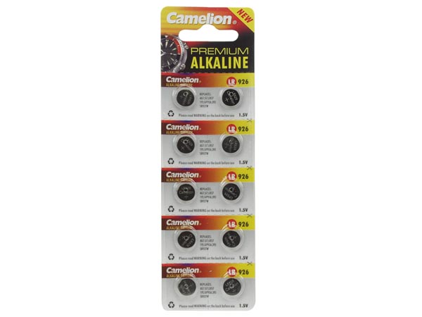Camelion LR926 - AG7 - D395 - Pile Bouton Alcaline 1,5 V