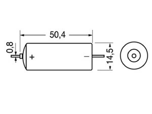 Saft LS14500CNA - Pile Lithium 3,6 V - 2600 mA - AA avec Cosses - LS 14500CNA