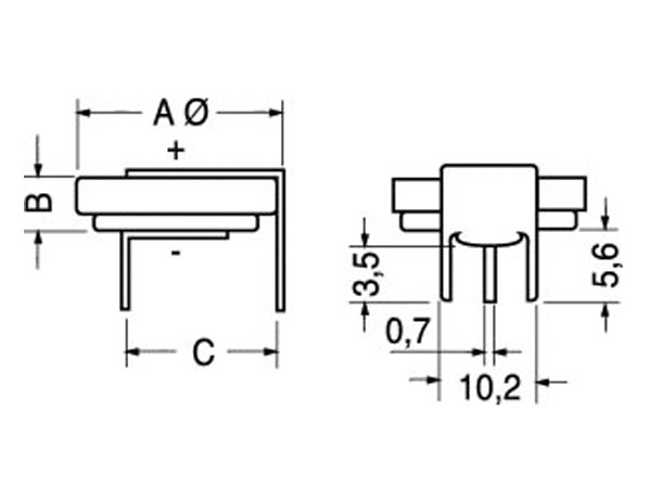 Mitsubishi CR2032/1GUF - Pile Lithium pour Circuit Imprimé Horizontale