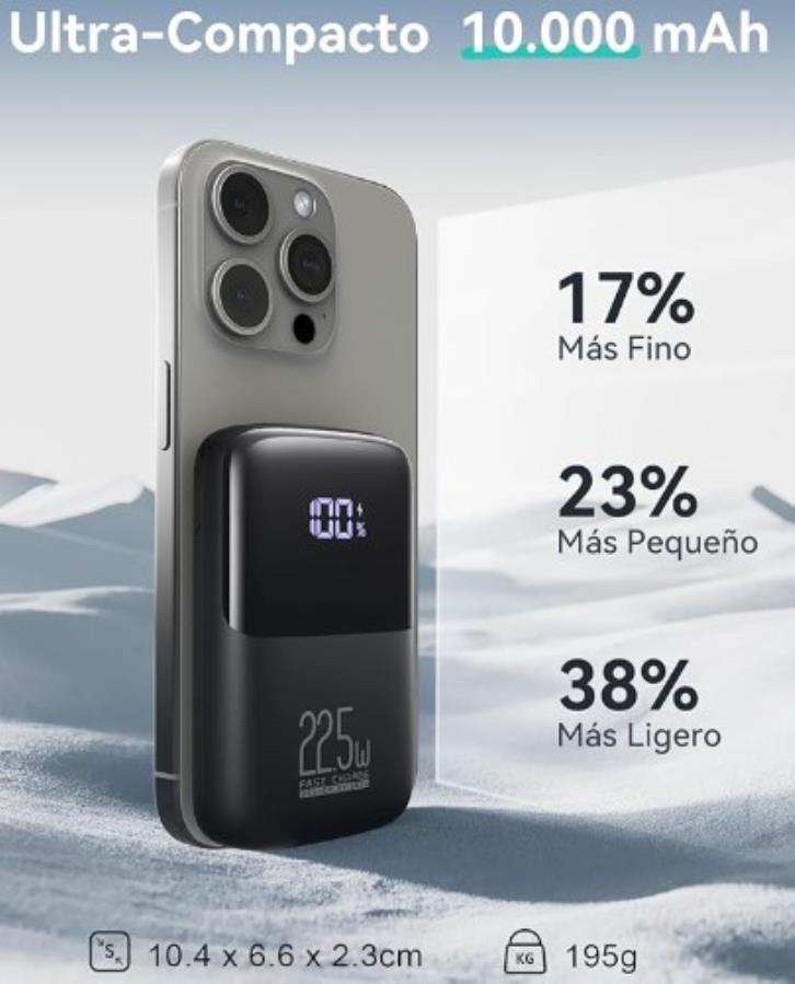 INIU BI-B61 - Power Bank 5 V - 10000 mAh - 50 W - 2 x USB-A + 1 x USB-C