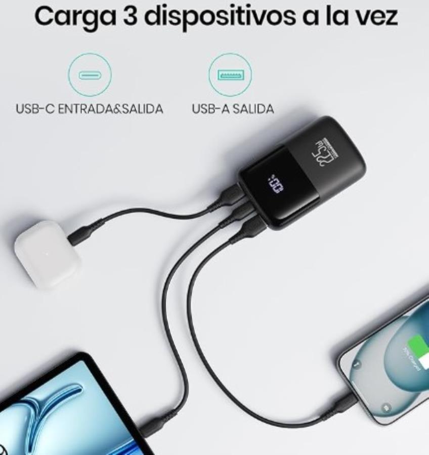 INIU BI-B61 - Power Bank 5 V - 10000 mAh - 50 W - 2 x USB-A + 1 x USB-C