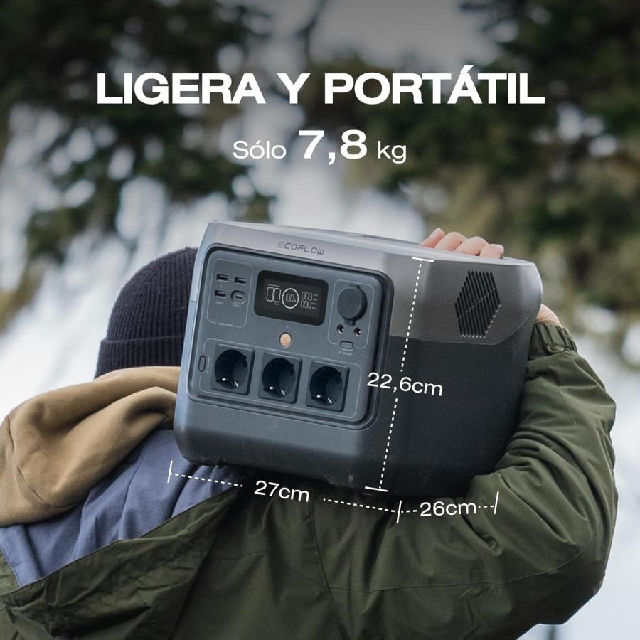 Ecoflow RIVER2 PRO - Estación de energía portátil a baterías LiFeP04 - 800 W - 768 Wh de carga rápida