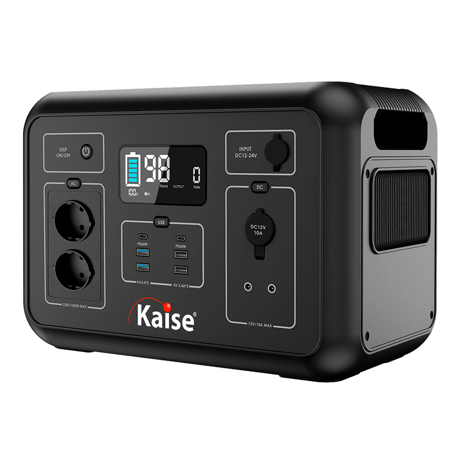 Kaise KP1200 - Estación de carga portátil – 1200W AC | 1.132 Wh de capacidad