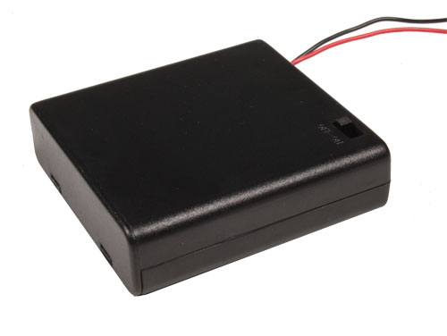 Battery Holder for 4 AA Batteries with Cable and Switch