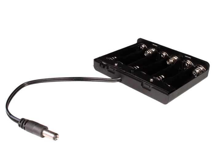 Coupleur 6 Piles AA avec Fils et Interrupteur, Bouchon et Connectour