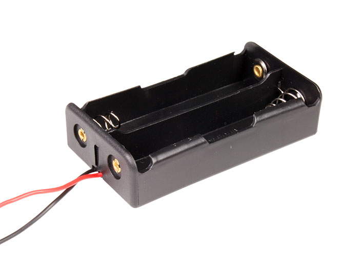 Battery Holder for 2 x 18650 Batteries - with Cable