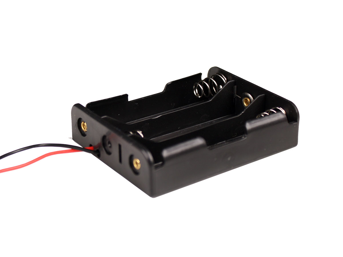 Battery Holder for 3 x 18650 Batteries - with Cable