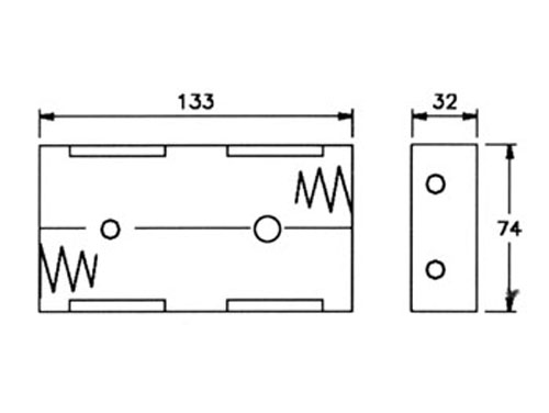 Velleman - Coupleur 4 Piles D avec broches