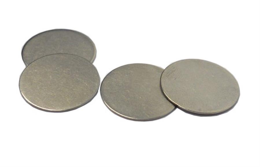 AOT - Séparateur Piles Bouton CR2032 pour Tests - Inox 316 - Ø : 15,8 mm - Épaisseur : 1 mm - 500 unités