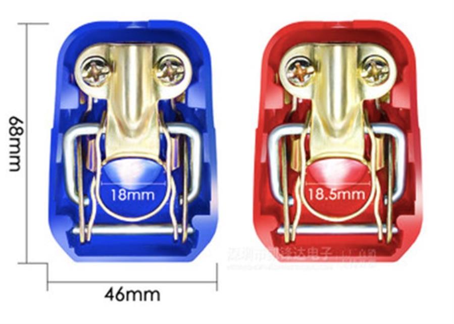 Positive and Negative Pressure Battery Terminals with Protection