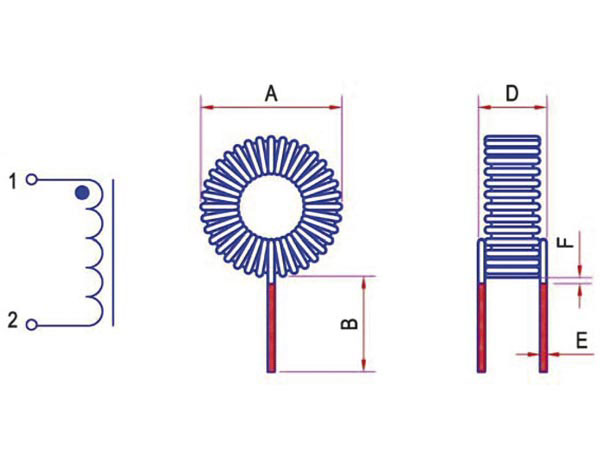 100 piezas 1mH 350mA a través de orificio radial bobina de choque inductor de 6 mm x 8 mm