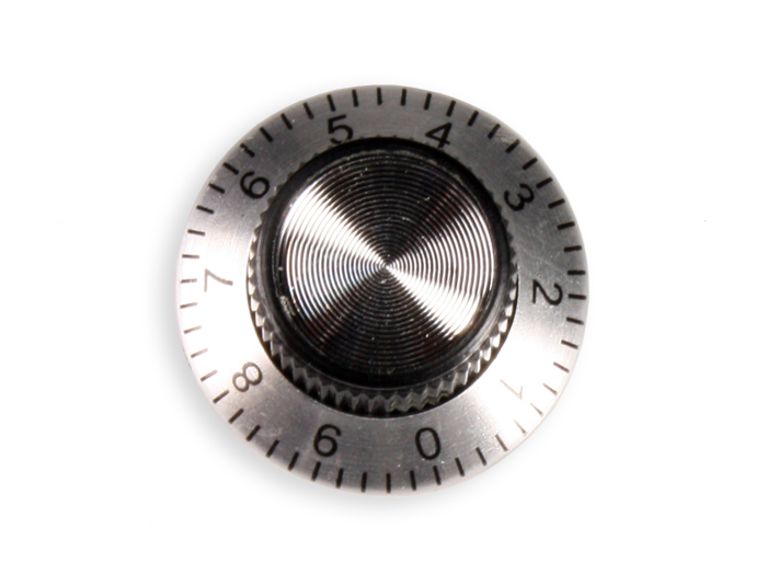 6 mm Black Control Knob - 24 mm Diameter with Scale