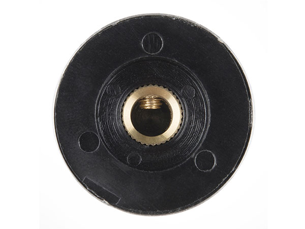 6 mm Black Control Knob - 24 mm Diameter with Scale