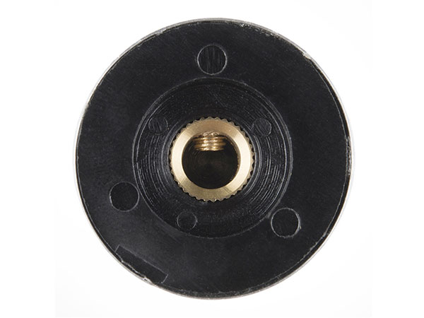 6 mm Black Control Knob - 37 mm Diameter with Scale