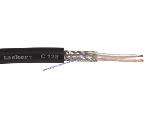TASKER C 128 - Câble Blindé Rond Audio 2 Conducteurs
