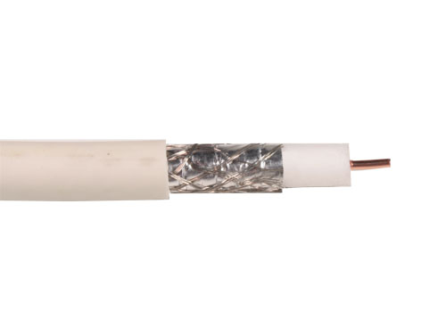 Emelec - Antenne de télévision numérique blanche avec câble coaxial - Q17-907B
