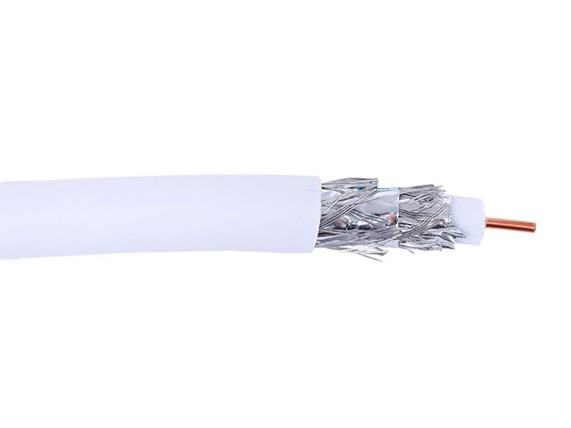 Câble coaxial RG6 blanc