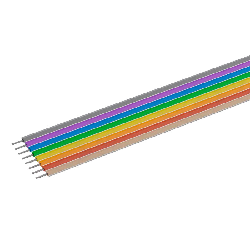 Cabo de fita multicolor 8 vias passo 1,27 mm