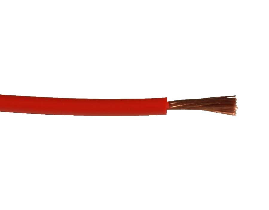 Stäubli FLEXI-E 1,0 - Cable Unipolar Multifilar PVC 1,0 mm² - Puntas de Prueba - Rojo - 60.7008-22