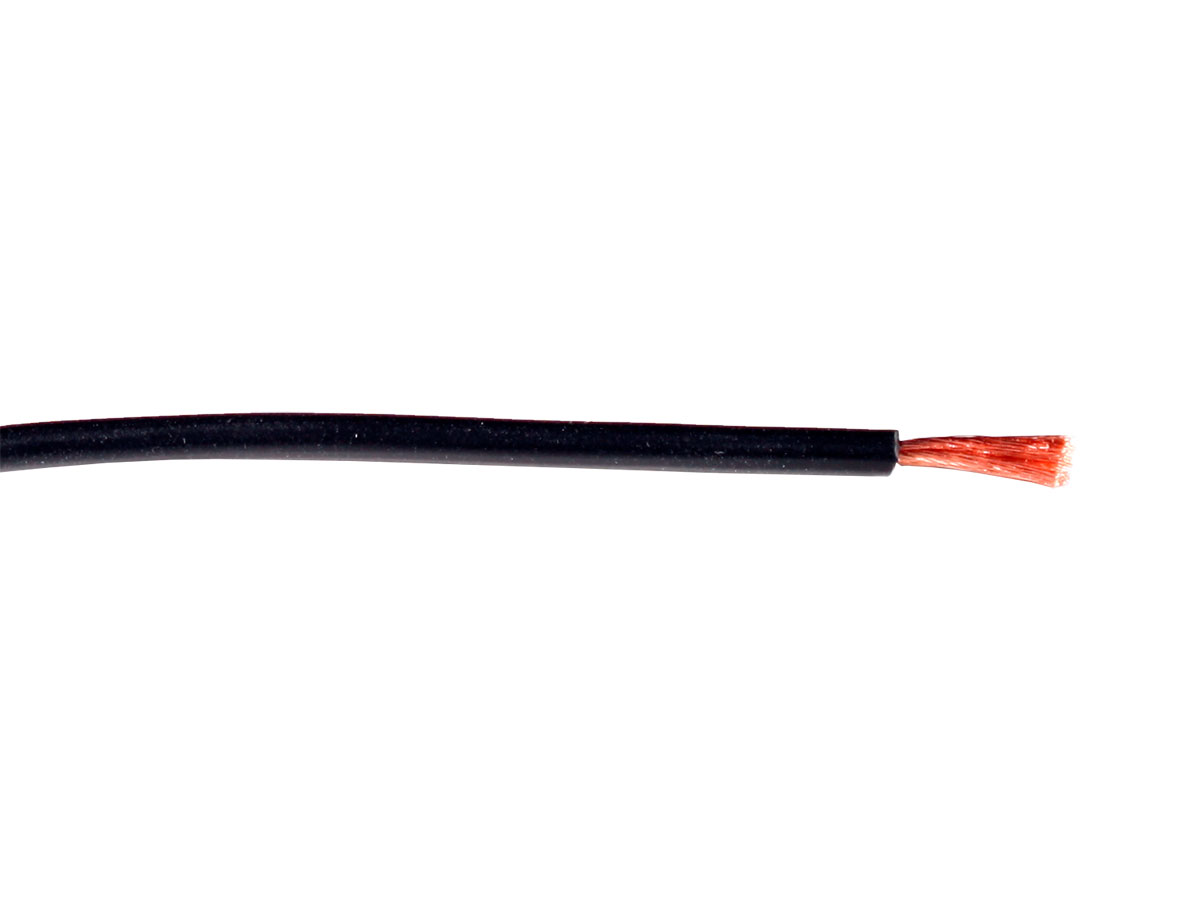 Stäubli FlexiVolt-E HK 0,127 - Câble Unipolaire Multifilaire Extraflexible PVC 0,127 mm² - Noir - 22.0060-10021
