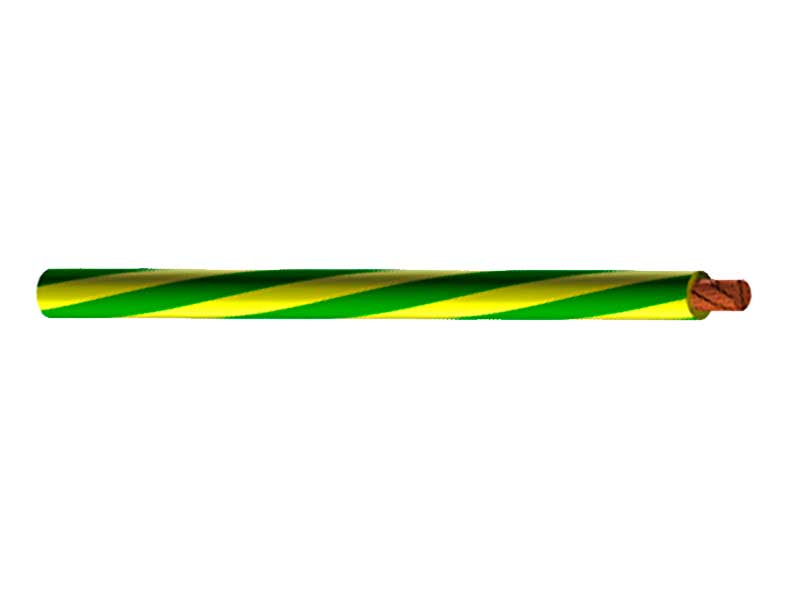 Stäubli FLEXI-S/POAG-HK6 - Cabo Unipolar Multifilar 6,0 mm² - Uso Médico - Pontas de prova - Amarelo / Verde - 15.2015-10020