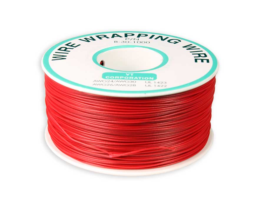 Cabo Unipolar Unifilar Wire Wrapping 0,05 mm² (AWG30) Vermelho 250 m