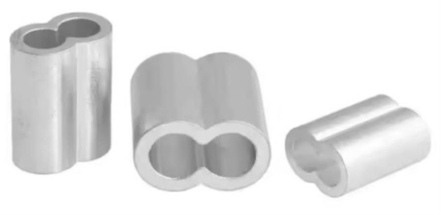 Manguito de aluminio M1.2 para cable de acero de 1 mm - 500 Unidades
