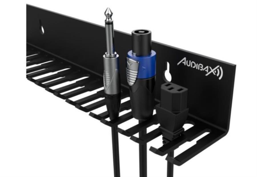 Audibax CWS 10 - Support Mural pour Câbles - 19 Trous de 4 à 11 mm