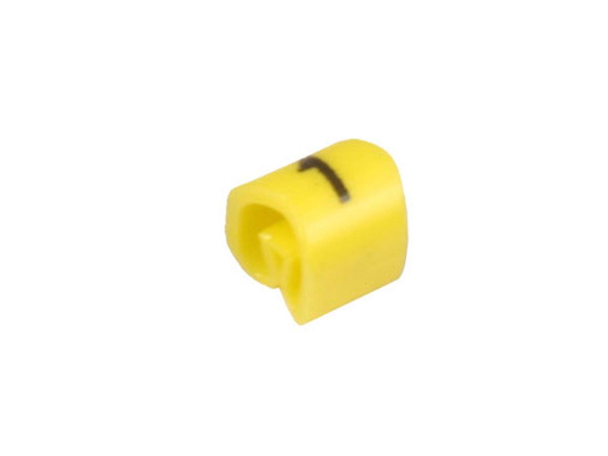 Pliotex - Bag of 100 Cable Markers Ø2.2-Ø5 mm - Yellow no. 1 - TPTV45-1-AM