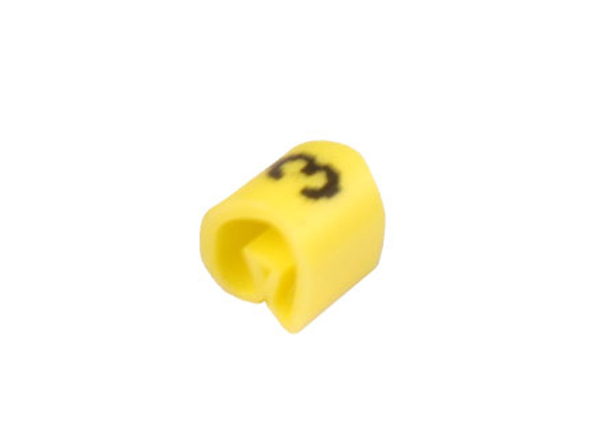 Pliotex - Saco 100 Marcadores Cabo Ø2,2-Ø5mm - Amarelo Nº 3 - TPTV45-3-AM