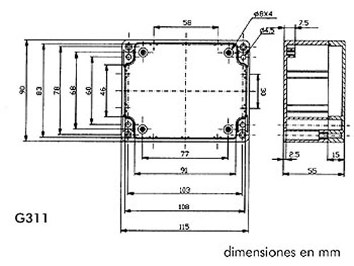 Coffret Étanche ABS 115 x 90 x 55 mm