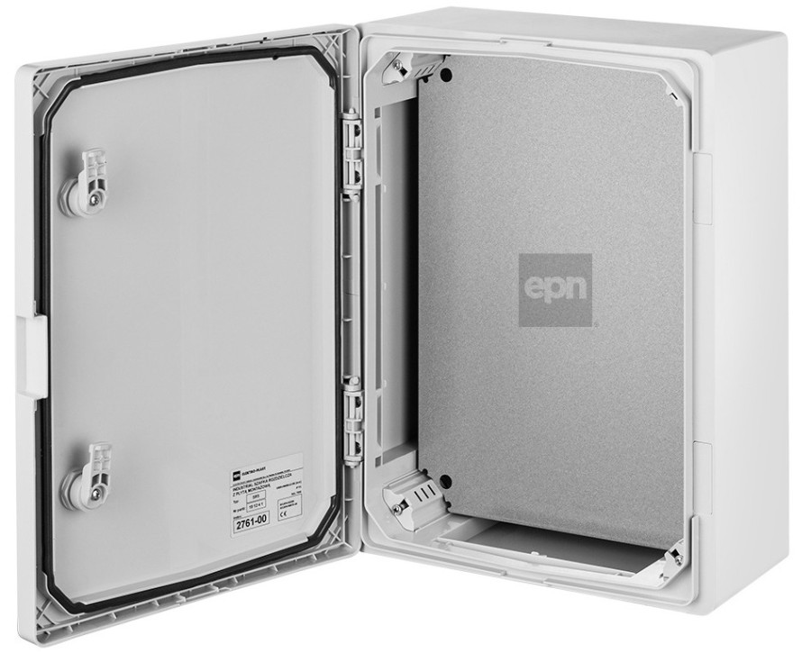 epn 2761-00 - Watertight wall-mounted enclosure, surface-mount, ABS - 400 x 300 x 165 mm - IP65