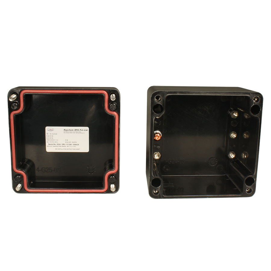 Raychem RPG GRJ121290 (GRJ-03 EX) - ATEX GRP watertight box - 122 x 120 x 90 - Black - DAA4400003