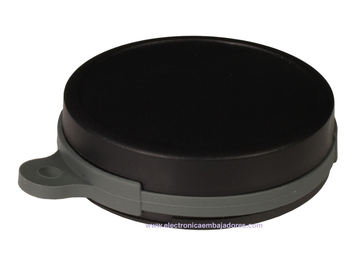 Teko Sui-Tek - Sealed ABS Enclosure Ø47 x 13,5 mm - With restraint - Black - SUI-TEK1A.29