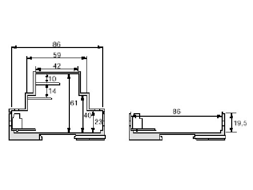 Caja Carril DIN 54 Conexiones 157 x 90 x 70 mm