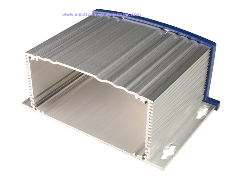 Boîtier Universel Métallique Anodisé avec Dissipateur Thermique - 152 x 69 x 157 mm