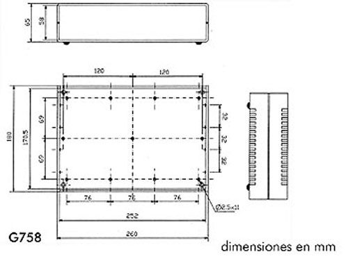 Universal Plastic Enclosure 260 x 180 x 65 mm - G758V