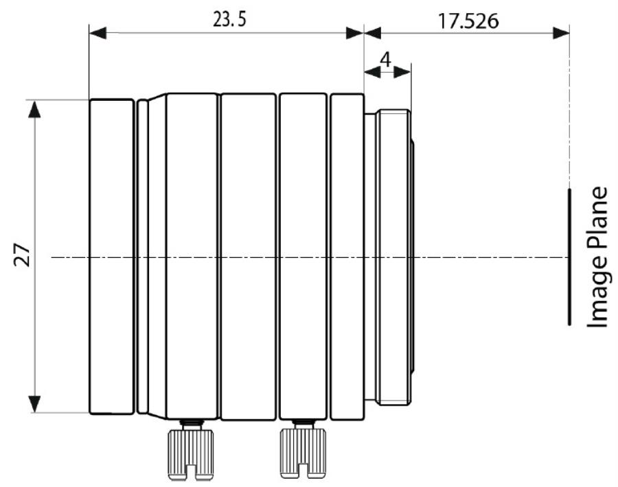 The Imaging Source DMK33UX273 -  Objectif Focale 25 mm - 10 MP - Monture C - Iris F2-C - Distance minimale de l'objet (MOD) : 0,1 m