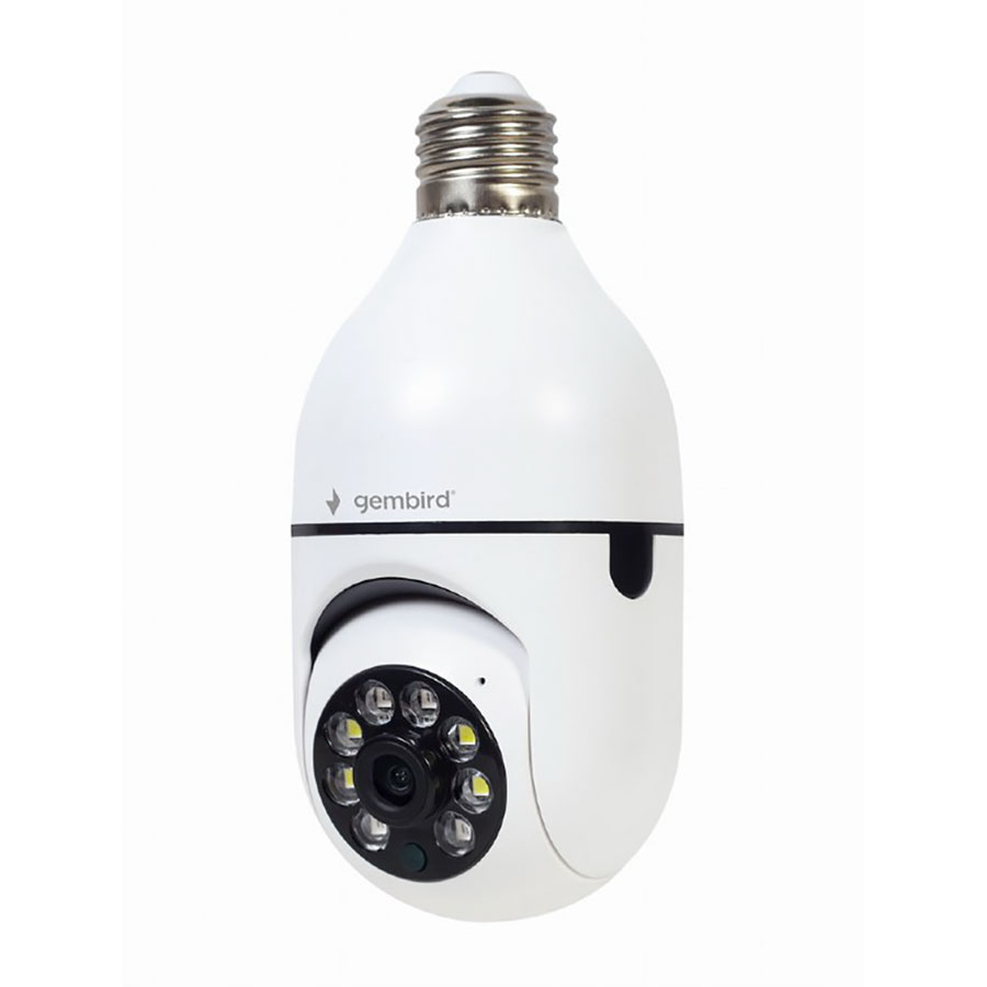 Gembird TSL-CAM-WRHD-01 - Smart IP Wifi Rotating Camera E27 with MicroSD - 1080p