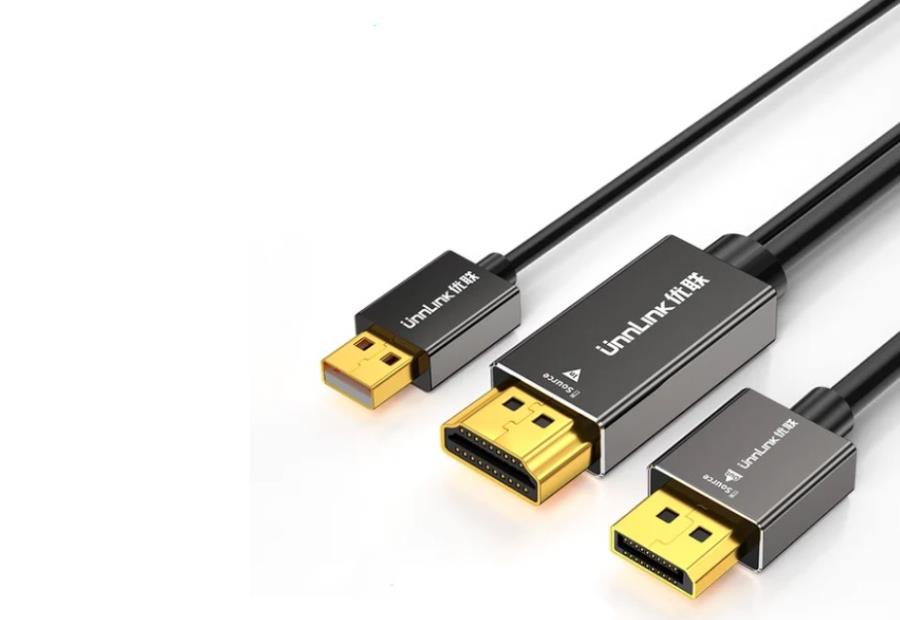 Convertisseur HDMI Mâle vers DisplayPort Mâle 4K 60 Hz - Alimenté par USB-A - 1,8 m