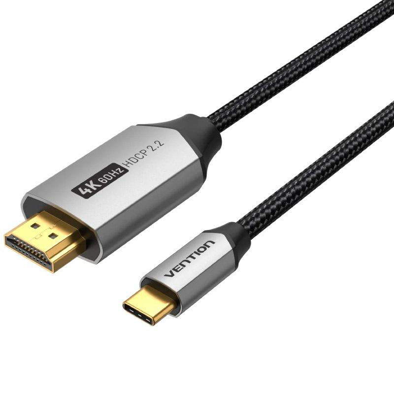 VENTION CRBBG - Câble USB-C vers HDMI 4K 60Hz Ultra HD | Compatible MacBook et PC Portable
