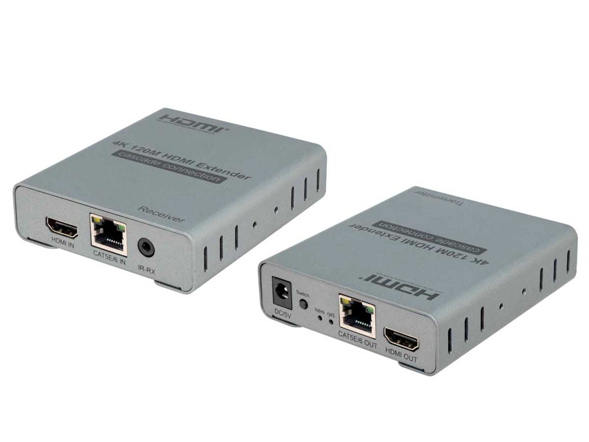 Extendeur HDMI - Cat. 5E - Cat. 6 (RJ45) - 120 m