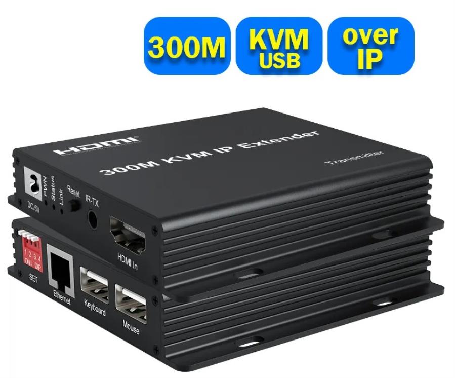 KVM Extendeur HDMI + Clavier + Souris sur Ethernet RJ45 - 300 m - 02-1250