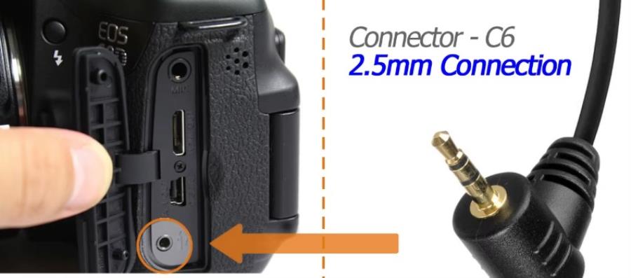 Hanpusen TR90 C6 - Minuterie d&aposobturation de l&aposappareil photo - version connecteur Canon