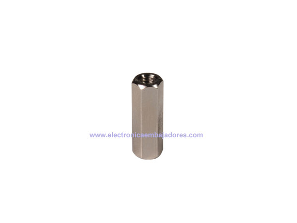 Separador Metálico Hexagonal Metrica 3 - Hembra-Hembra - 15 mm