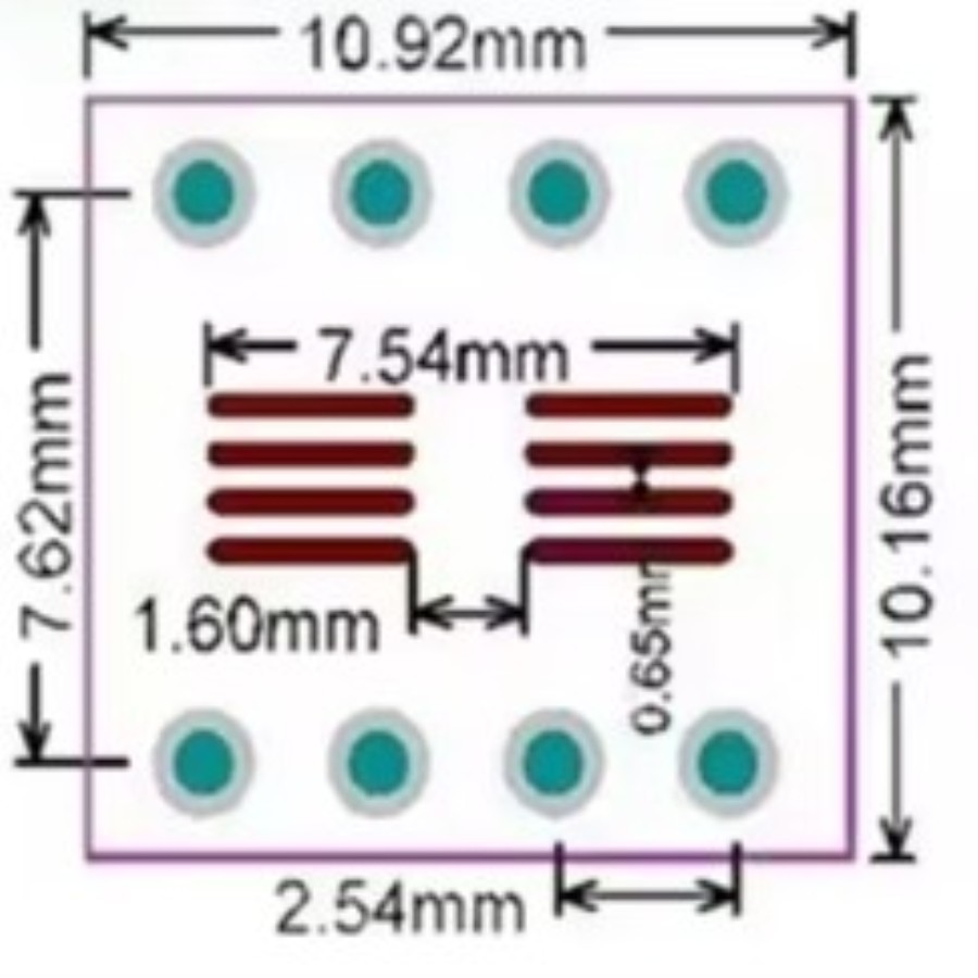 SOT-8 to DIP8 Adaptor