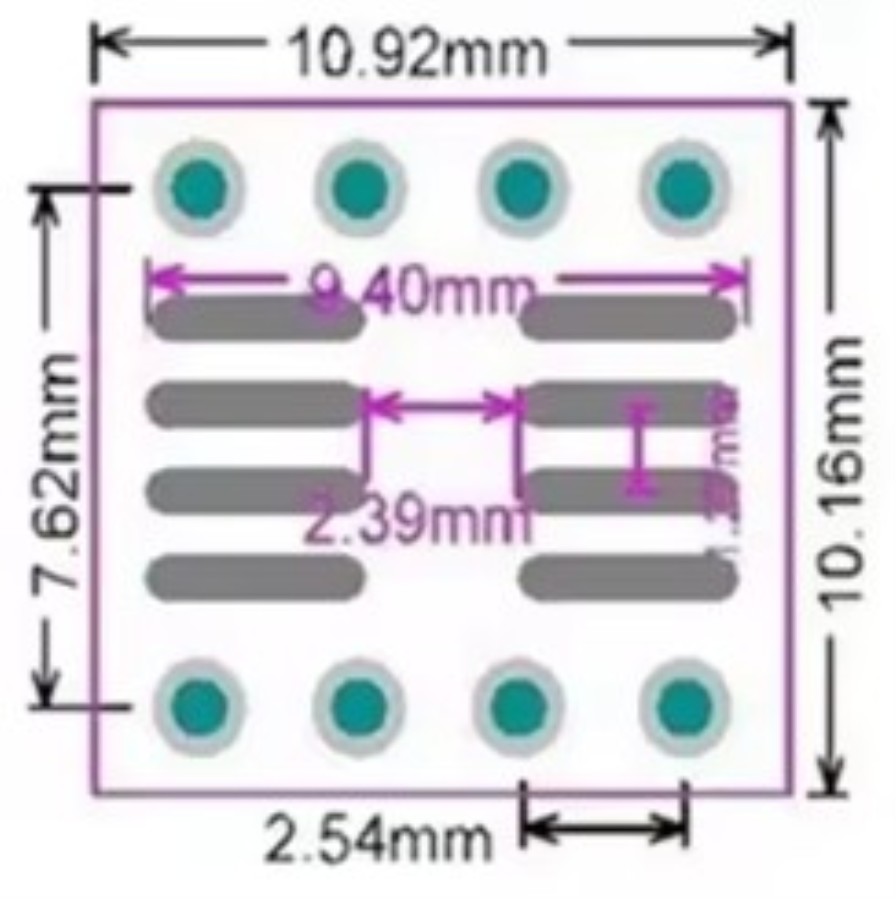 SOT-8 to DIP8 Adaptor